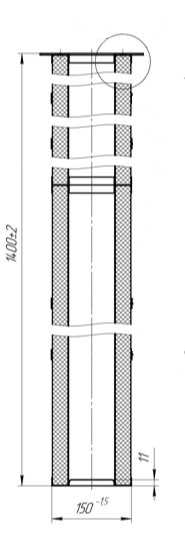 Фильтрующий картридж ФВУ 190/145/79-1400-250